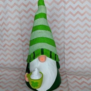 New - St, Patrick's Spring Green Gnome - 12"